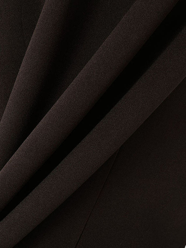 Mens Solid Color Zipper Short Sleeve T-Shirt SKUK97602